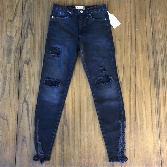 We The Free black distressed skinny jeans - Picture 2 of 8